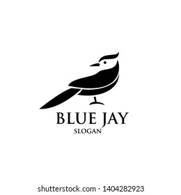 blue jay bird logo icon designs vector illustration