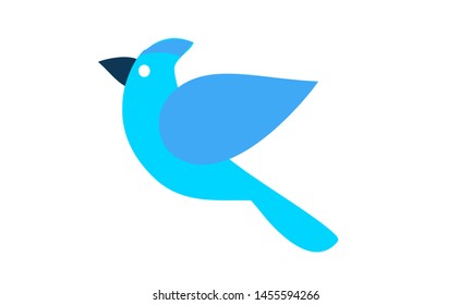 blue jay bird logo icon design vector illustartion