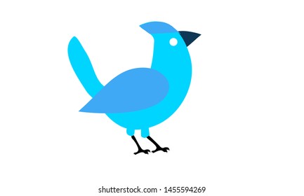 blue jay bird logo icon design vector illustartion