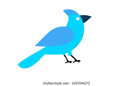 blue jay bird logo icon design vector illustartion
