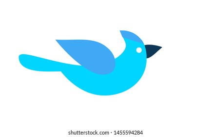 blue jay bird logo icon design vector illustartion