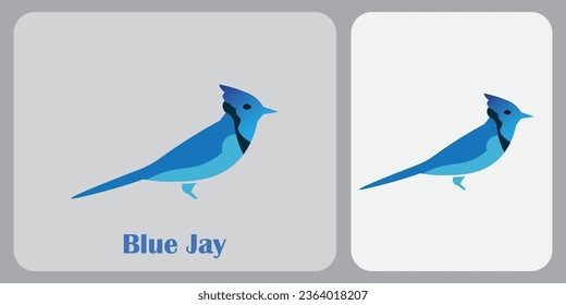 
Blue jay bird logo with minimalistic design
