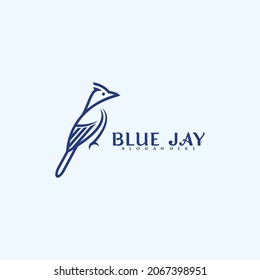 Blue jay bird logo vector design. Modern creative design