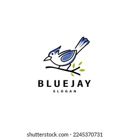 Blauer Junge Vogel Vektorsymbol Illustration Logo Design 2