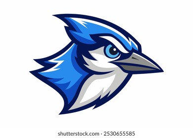 Blue Jay cabeça mascote logotipo design vetor