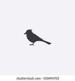 Blue Jay icon silhouette vector illustration

