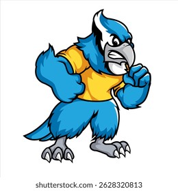 Blue Jay Mascot Conceito de Personagem