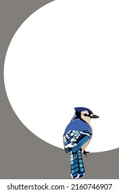 Jay Azul Encaramado En Un Agujero