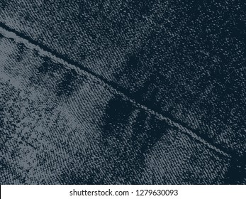 Blue jean denim texture background.Vector illustration.