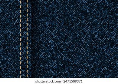 Blue jeans, denim, fabric seamless pattern vector effect, Blue leather texture background