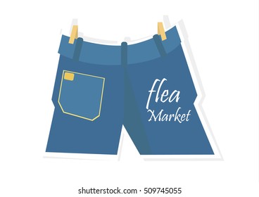 Blue Jeans Flea Market Vector