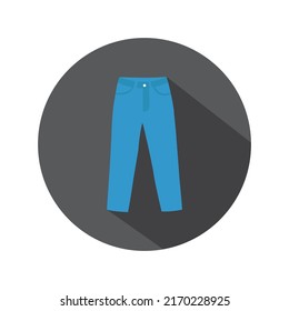 Blue Jeans Icon On White Background