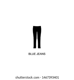 blue jeans icon vector black design
