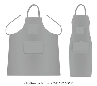 Vaqueros azules delantal de cocina. ilustración vectorial
