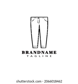 blue jeans logo cartoon icon design template black modern flat vector illustration