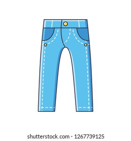 Blue jeans pants isolated