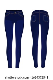 pantalones vaqueros azules. ilustración vectorial