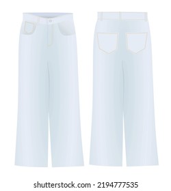 Blue jeans pants. vector illustration