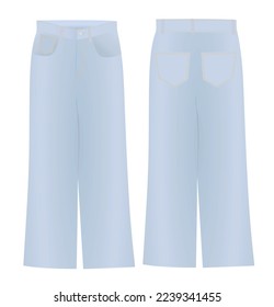 Blue jeans pants. vector illustration