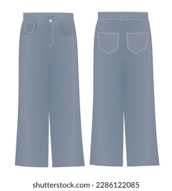 Blaue Jeans Hose. Vektorgrafik