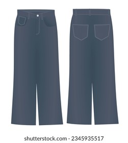 pantalones vaqueros azules. ilustración vectorial