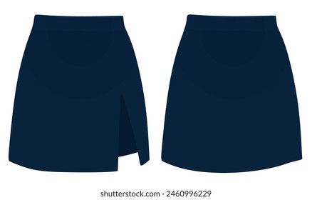 Blue jeans skirt. vector illustration