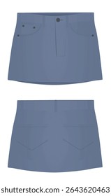 Saia jeans azul. ilustração vetorial	