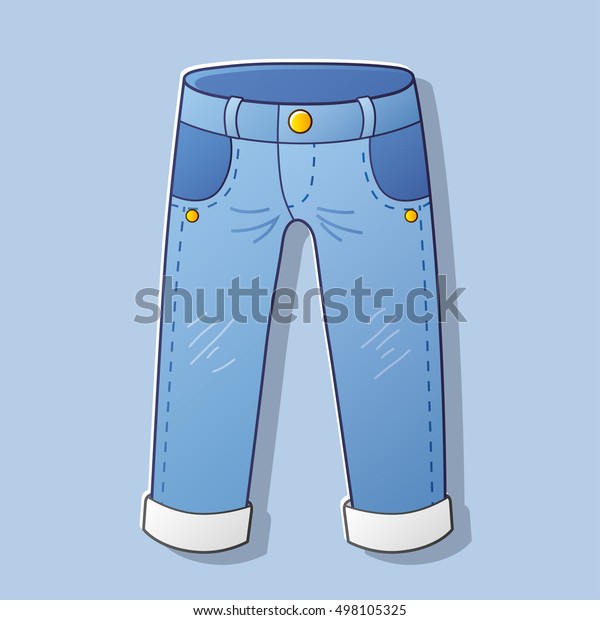 Blue Jeans Vector Illustration Stock Vector (Royalty Free) 498105325 ...