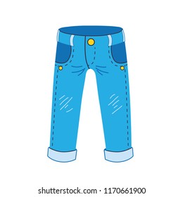 Blue jeans vector isolated