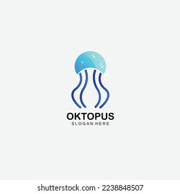 blue jellyfish design gradient colorful