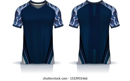 Blue Jersey Background Vector Abstract