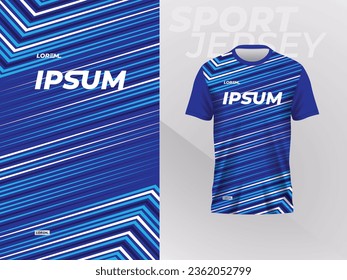 blue jersey shirt mockup template design for sport uniform