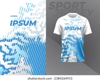 jersey azul para diseño de plantilla de maqueta de camiseta deportiva