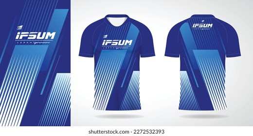 blue jersey sport uniform shirt design template