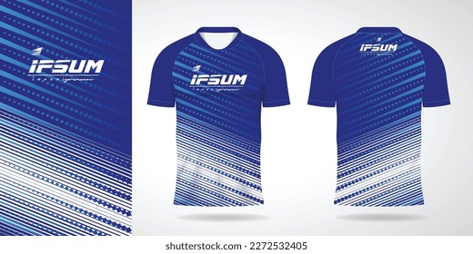 blue jersey sport uniform shirt design template