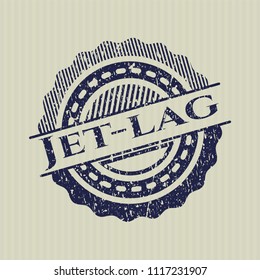 Blue Jet-lag distress grunge stamp