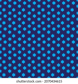 Blue Jewish holidays, Bar Mitzvah, Bat mitzvah, wedding background, Light Blue star of David seamless pattern on Blue background