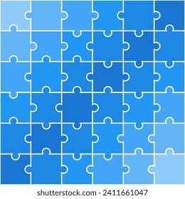 Blue jigsaw pattern. jigsaw line pattern. jigsaw seamless pattern. Decorative elements, clothing, paper wrapping, bathroom tiles, wall tiles, backdrop, background.