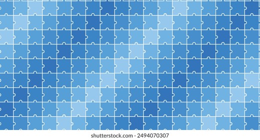 Blue jigsaw pattern. jigsaw line pattern. jigsaw seamless pattern. Decorative elements, clothing, paper wrapping, bathroom tiles, wall tiles, backdrop, background.