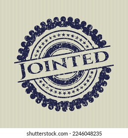 Blue Jointed rubber grunge texture seal. 