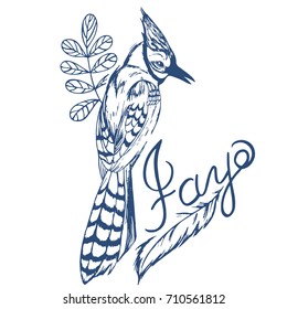 blue joke with retro style retro lettering