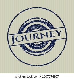 Blue Journey distressed grunge seal