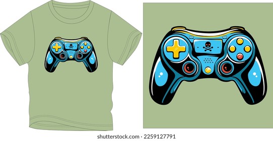 blue joystick remote controller Graphic Design vector