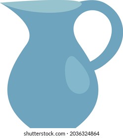 Hija azul, ilustración, vector, sobre un fondo blanco.