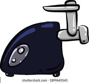 Blue juicer, illustration, vector on a white background.