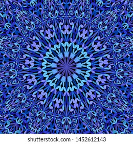 Blue jungle garden mandala pattern wallpaper design - ethnic abstract vector yoga background graphic