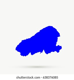 Blue Kahoolawe Map Illustration