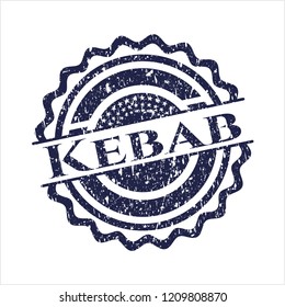 Blue Kebab rubber stamp
