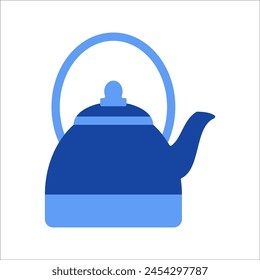 Blue Kettle Illustration  Perfect to Complete Your Design