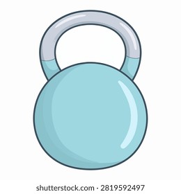 A blue kettlebell used for strength training, fitness workouts, and functional exercises in gyms or home gyms.
